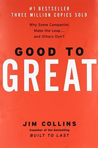 Good to Great by Jim Collins: Level 5 Leadership & Corporate Success Guide 1 Iconic red book cover of '#1 Bestseller Good to Great' by Jim Collins (over three million copies sold), featuring bold white title text, subtitle 'Why Some Companies Make the Leap... and Others Don't', and author branding for 'Built to Last' on minimalist orange-red background with subtle graph line.