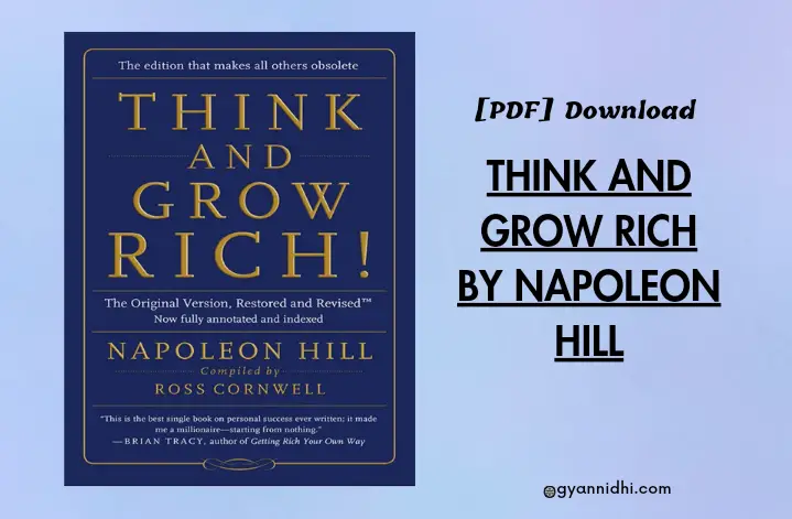 Think and Grow Rich Free pdf by Napoleon Hill
