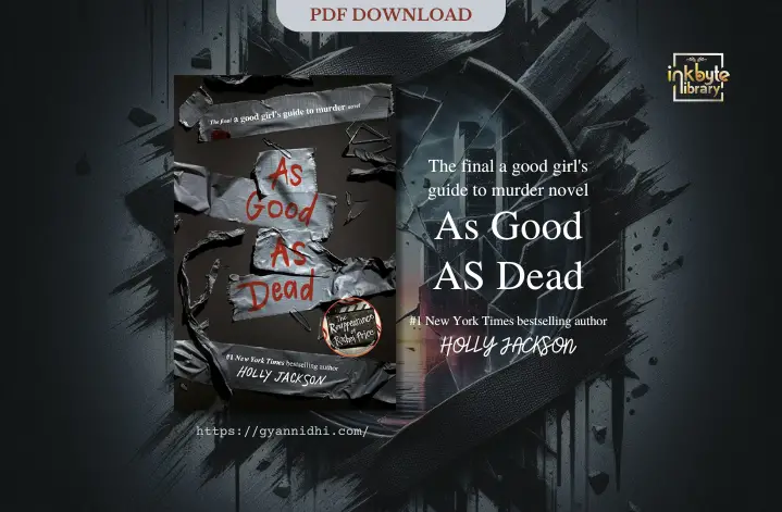 Book cover for "As Good As Dead" by Holly Jackson, featuring torn duct tape and shattered glass on a dark background, evoking a sense of suspense and mystery.