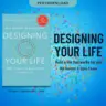 Book cover of Designing Your Life by Bill Burnett and Dave Evans, featuring a light blue background with colorful confetti forming a circular pattern, a quote from The New York Times, and a red badge saying '#1 New York Times Best Seller.'