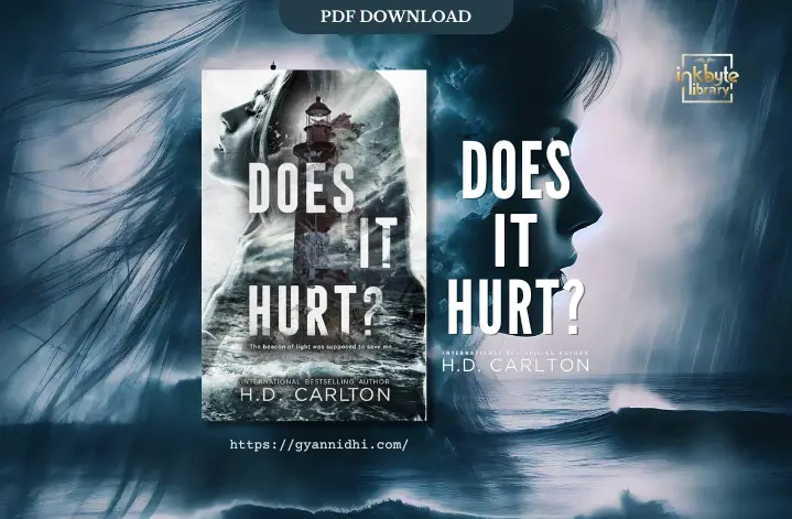 Does It Hurt? by H.D. Carlton - Haunting visual featuring a woman's profile blended with a stormy seascape and a lighthouse, evoking themes of mystery and introspection.