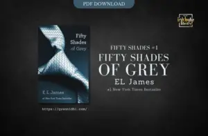 Book cover of 'Fifty Shades of Grey' by E. L. James. The image features a close-up of a silver-grey, textured necktie set against a dark background. The tie is neatly knotted, emphasizing its intricate pattern and sleek appearance. The title and author's name are displayed on the right side of the cover