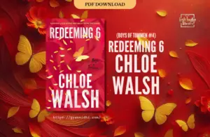 Bright red background with scattered yellow and orange butterfly petals, featuring the title Redeeming 6 by Chloe Walsh in prominent white text.