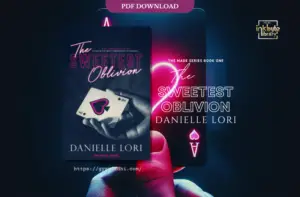 The cover of The Sweetest Oblivion by Danielle Lori features a dramatic image of a hand holding an ace of spades playing card, with a neon pink heart in the center. The dark background adds a sense of mystery and intrigue.