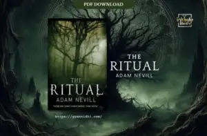 Cover of The Ritual by Adam Nevill, featuring a dark forest with a gnarled tree and an eerie atmosphere.