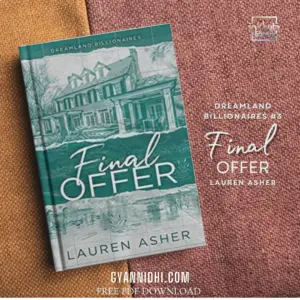 Cover of Final Offer by Lauren Asher showing an elegant house with a pool in the foreground, set against a teal background with a grid pattern.