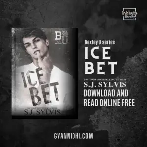 Cover of Ice Bet by S.J. Sylvis, featuring a striking black and white image of a contemplative young man with a finger on his lips, set against a textured background with bold title typography.