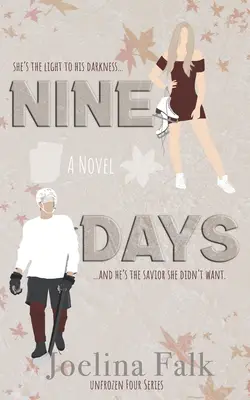 Book cover of Nine Days by Joelina Falk featuring a male and female character with ice skates, designed by Inkbyte Library and Gyannidhi.com