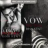 Book cover of Vow of Deception by Rina Kent, featuring a close-up of a brooding man with tattoos and intense eyes, part of the Deception Trilogy.