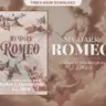 My Dark Romeo book cover featuring Renaissance-style angels, soft pastel clouds, and elegant typography with a vintage, romantic aesthetic.