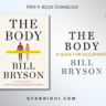 The Body: A Guide for Occupants book cover by Bill Bryson, featuring simple anatomical illustrations of a man and woman.