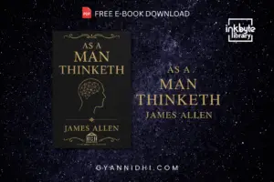 Cover of As a Man Thinketh by James Allen, a classic self-help and motivational book on the power of thought and positive mindset. gyannidhi.com