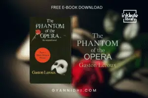 Cover of The Phantom of the Opera by Gaston Leroux, the original novel behind the famous musical and major motion picture adaptation, featuring a rose and a white mask