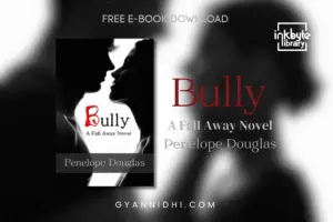 "Silhouette of a young man and woman facing each other closely in an intense black and white scene, representing romance and emotional tension — book cover of Bully by Penelope Douglas, a New Adult romance novel."