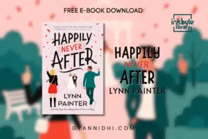 Romantic comedy book cover of Happily Never After by Lynn Painter, showing a modern illustrated wedding scene with unexpected twists, perfect for fans of humorous love stories.