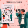 Romantic comedy book cover of Happily Never After by Lynn Painter, showing a modern illustrated wedding scene with unexpected twists, perfect for fans of humorous love stories.