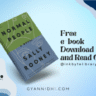 Promotional graphic for the free PDF download of the novel Normal People by Sally Rooney, featuring the book cover and text “Free e-book Download and Read Online” from Ink By The Library, hosted on gyannidhi.com.