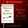 Self-help classic "Master Key System" by Charles F. Haanel — minimalist book cover featuring a brown antique key and motivational title text, symbolizing success and personal growth.