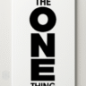 The One Thing by Gary Keller and Jay Papasan. The cover is white with the words THE ONE THING in bold, black letters stacked vertically. A small logo for "INKBYTE LIBRARY" is in the bottom left corner, and the website "GYANNIDHI.COM" is at the bottom of the image. The text "FREE PDF DOWNLOAD & READ ONLINE" is at the top.