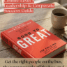 Free PDF download promotional banner for 'Good to Great' by Jim Collins – Level 5 Leadership & Corporate Success Guide, featuring red hardcover book on wooden table with coffee cup, famous quote 'Get the right people on the bus...', InkbYte Library logo, and Gyananidhi.com branding for business bestseller summary."